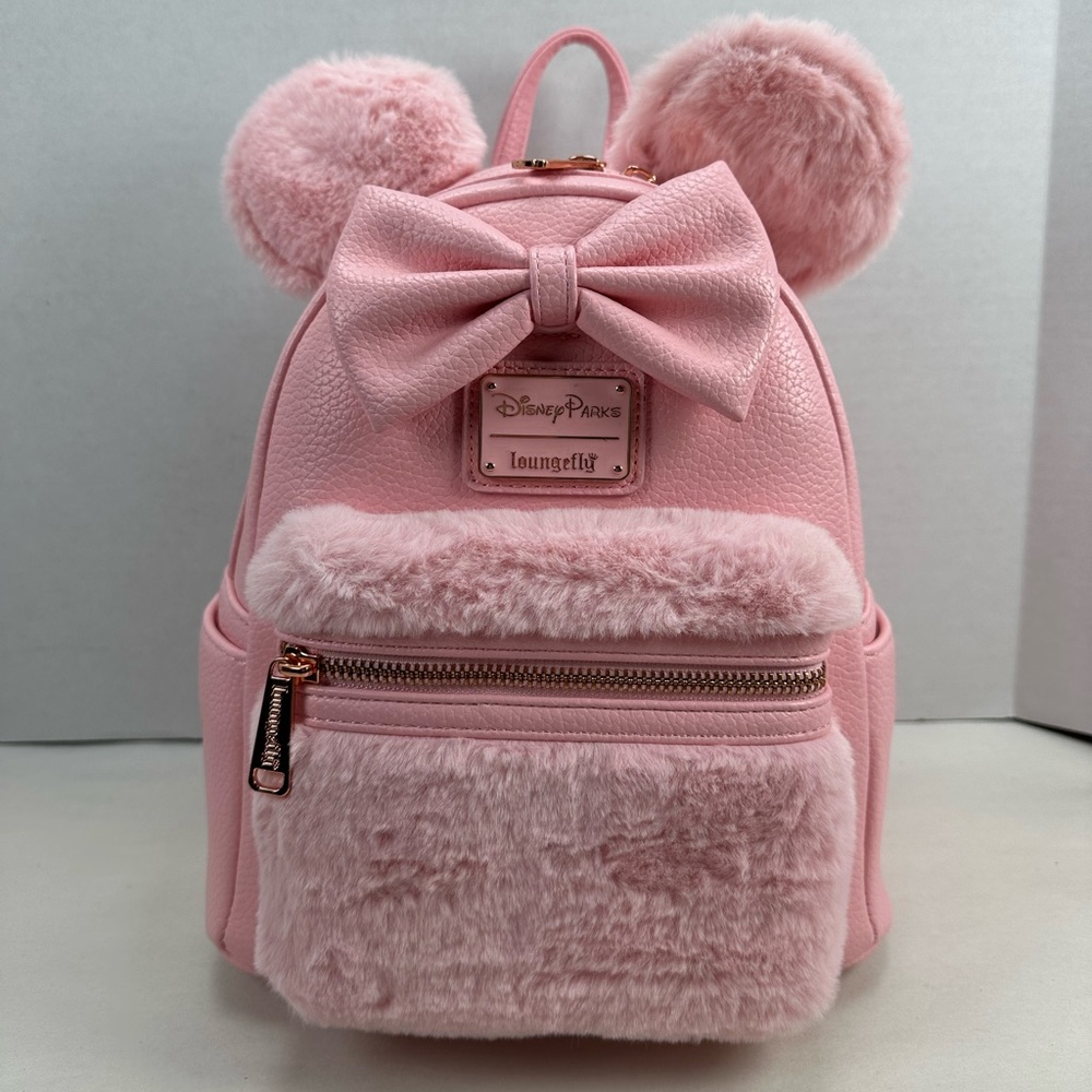 Loungefly Disney Parks Minnie Mouse Piglet Pink Mini Backpack & Ears - Picture 11 of 16